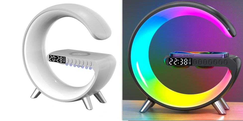 G-Shaped LED Mood Lamp with Bluetooth Speaker & Wireless Charging