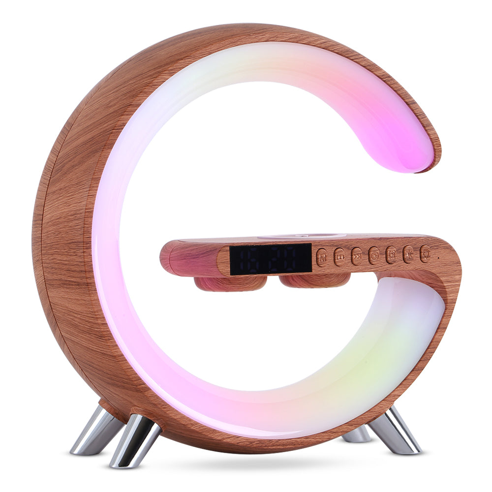 G-Shaped LED Mood Lamp with Bluetooth Speaker & Wireless Charging