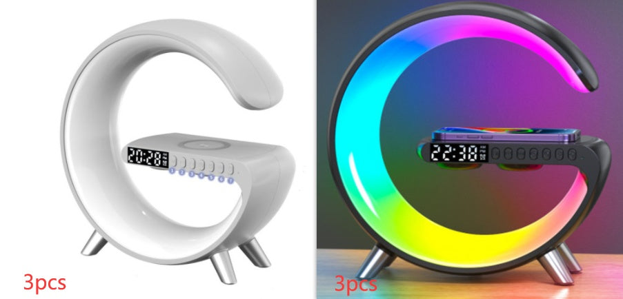G-Shaped LED Mood Lamp with Bluetooth Speaker & Wireless Charging